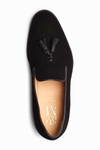 3dm Lifestyle_Black Plain Tassel Loafers _at_Aza_Fashions