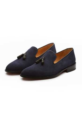 Shop_3dm Lifestyle_Blue Plain Tassel Loafers _at_Aza_Fashions