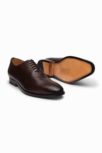 Buy_3dm Lifestyle_Brown Leather Wholecut Oxford Shoes _Online_at_Aza_Fashions