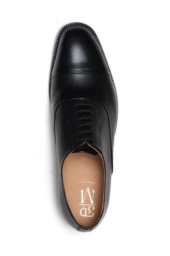 Shop_3dm Lifestyle_Black Full Grain Calf Leather Captoe Oxford Shoes _Online_at_Aza_Fashions