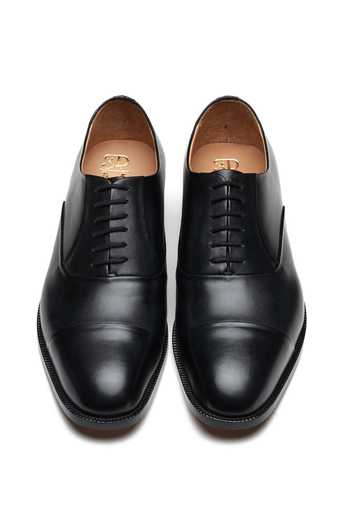 Shop_3dm Lifestyle_Black Full Grain Calf Leather Captoe Oxford Shoes _at_Aza_Fashions