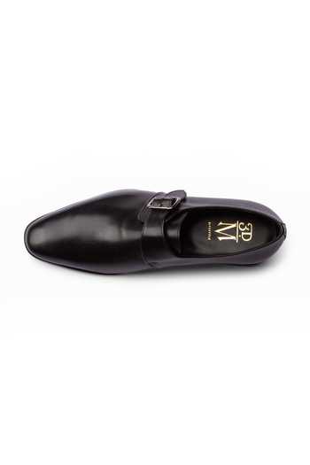 Buy_3dm Lifestyle_Black Leather Diplomat Double Monkstrap Shoes _Online_at_Aza_Fashions