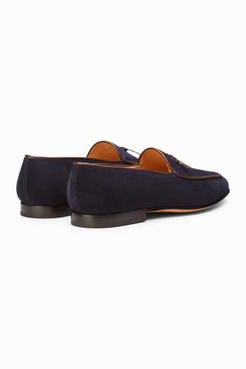 Buy_3dm Lifestyle_Blue Belgian Bow Trim Loafers _Online_at_Aza_Fashions