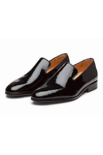 Buy_3dm Lifestyle_Black Venetian Glossy Finish Loafers _at_Aza_Fashions
