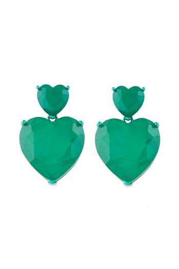 Shop_Isharya_Green Dore Emerald Botox Earrings _at_Aza_Fashions