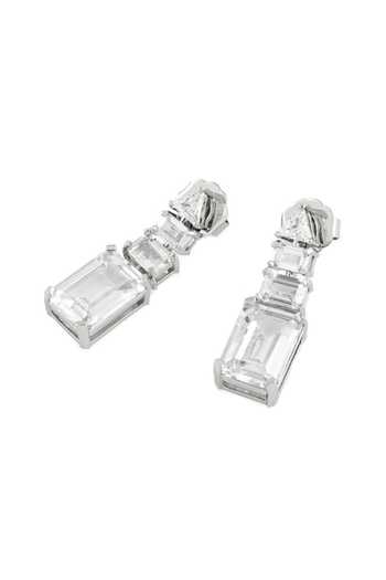 Isharya_Silver Plated Regalia Diamante Botox Dangler Earrings _Online_at_Aza_Fashions