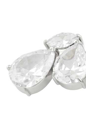 Buy_Isharya_Silver Plated Trilogy Diamante Botox Stud Earrings _Online_at_Aza_Fashions