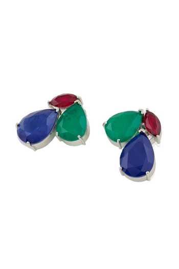 Isharya_Multicolor Trilogy Botox Statement Stud Earrings _Online_at_Aza_Fashions