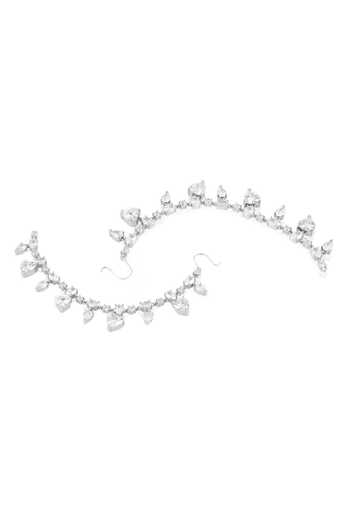 Isharya_Silver Plated Atelier Diamante Botox Ear Chains _Online_at_Aza_Fashions
