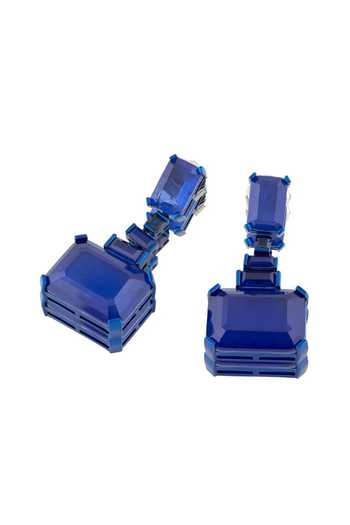 Isharya_Blue Shalom Sapphire Botox Dangler Earrings _Online_at_Aza_Fashions