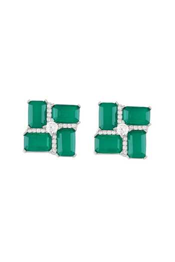 Shop_Isharya_Green Maison Botox Statement Stud Earrings _at_Aza_Fashions