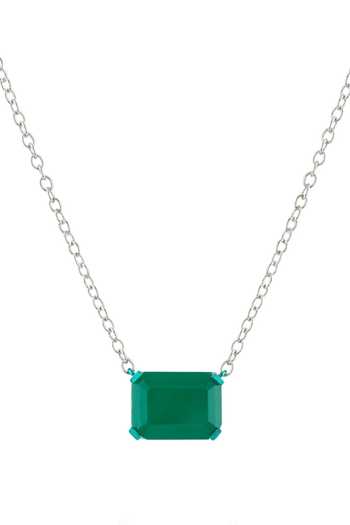 Isharya_Green Emerald Botox Pendant Necklace _Online_at_Aza_Fashions