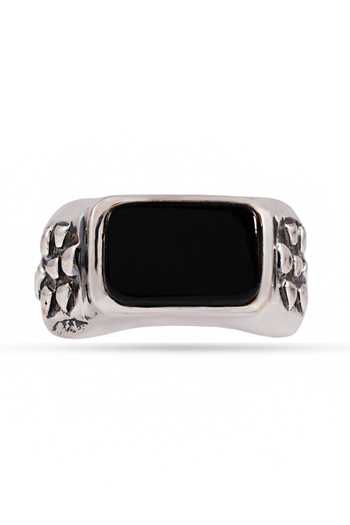 Arvino_Black Onyx Block Ring _Online_at_Aza_Fashions