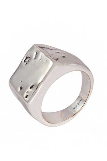 Buy_Arvino_Silver Iron Crater Ring _at_Aza_Fashions