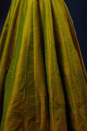 Buy_Preeti S Kapoor_Green , , Gota Embroidered Bustier Lehenga Set _Online_at_Aza_Fashions