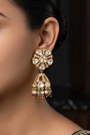 Joules By Radhika_Multi Color Tavini Embellished Choker Necklace Set _Online_at_Aza_Fashions