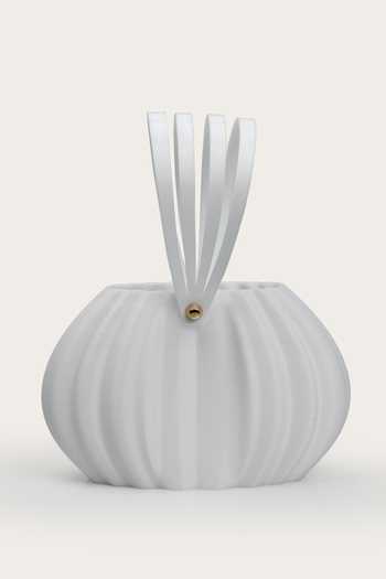 Buy_Orriri_White Full Moon Sculptural Handbag _at_Aza_Fashions