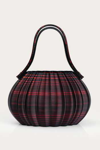 Orriri_Black Flame Sculptural Flexible Handbag _Online_at_Aza_Fashions