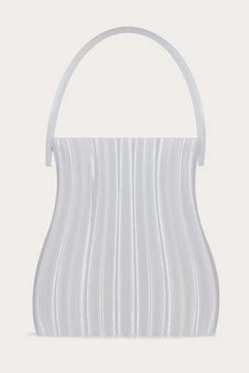 Shop_Orriri_White Dew Textured Clutch _at_Aza_Fashions