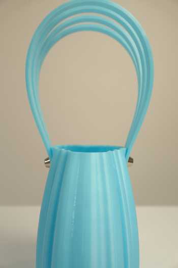 Orriri_Sky Blue Icicle 3d Printed Bag _Online_at_Aza_Fashions