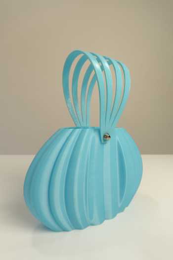 Shop_Orriri_Sky Blue Icicle 3d Printed Bag _at_Aza_Fashions