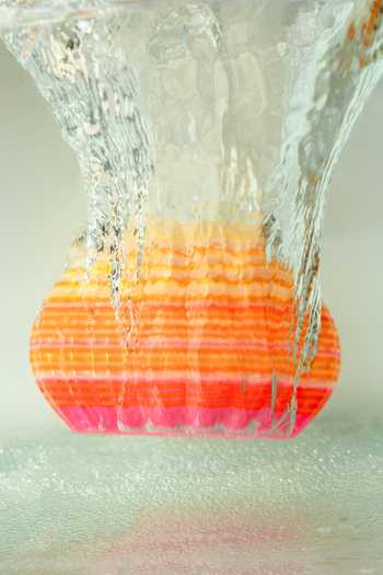 Orriri_Multi Color Swirl Flexible 3d Printed Clutch _Online_at_Aza_Fashions