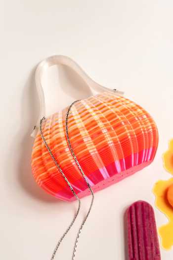 Buy_Orriri_Multi Color Swirl Flexible 3d Printed Clutch _at_Aza_Fashions