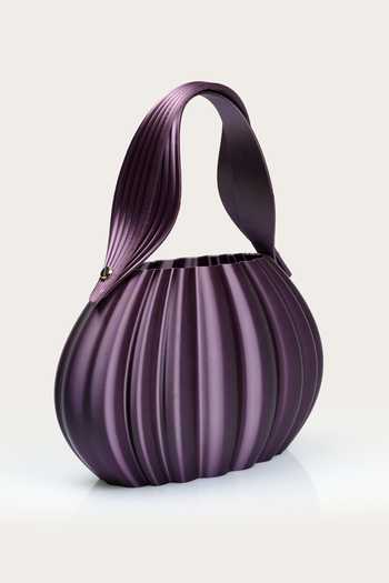 Shop_Orriri_Purple Cosmo Sculpted 3d Printed Bag _at_Aza_Fashions