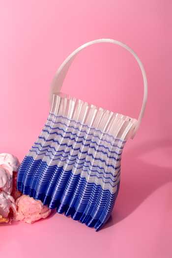 Buy_Orriri_Blue Berry Frost 3d-printed Bag _at_Aza_Fashions