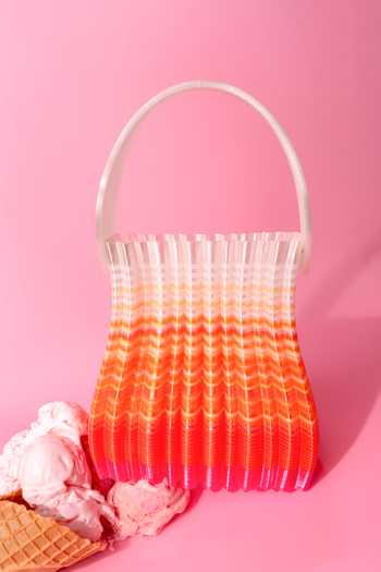 Buy_Orriri_Multi Color Sunset Sundae Pleated Bag _at_Aza_Fashions