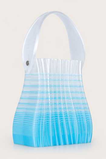 Orriri_Blue Cloud Pleated Bag _Online_at_Aza_Fashions