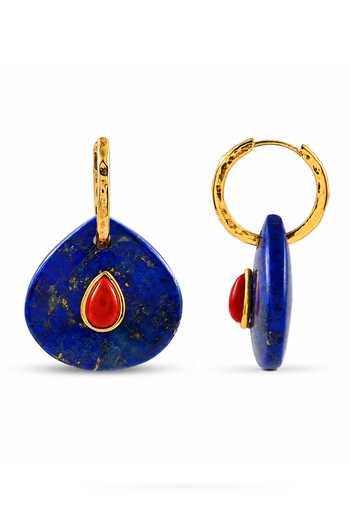 Arvino_Blue Volcanic Horizon Drop Earrings _Online_at_Aza_Fashions