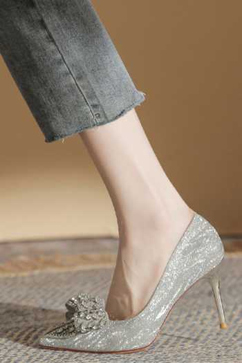 Shop_Ozzaro_Silver Shehzadi Pu Leather Heels _Online_at_Aza_Fashions