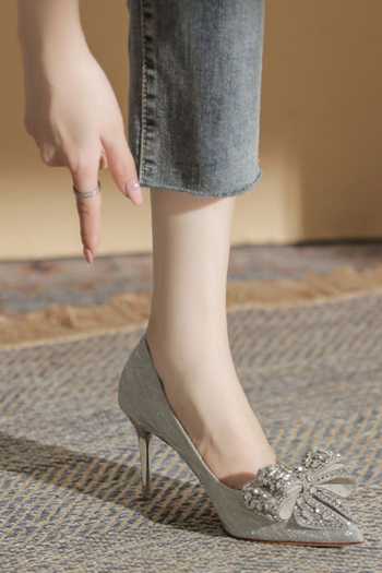 Shop_Ozzaro_Silver Shehzadi Pu Leather Heels 