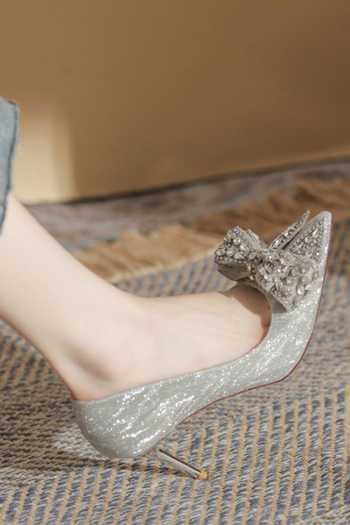 Buy_Ozzaro_Silver Shehzadi Pu Leather Heels _at_Aza_Fashions