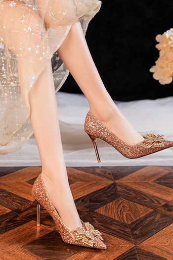 Shop_Ozzaro_Gold Malika Shimmer Rhinestone Heels 