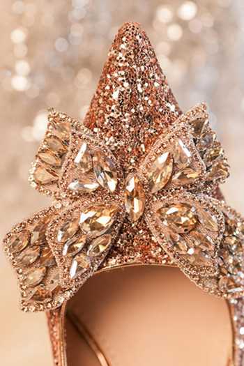 Ozzaro_Gold Malika Shimmer Rhinestone Heels 