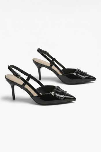 Buy_Ozzaro_Black City Luxe Embossed Heels 