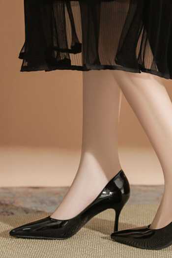 Ozzaro_Black Bindaas Glossy Patent Heels _at_Aza_Fashions