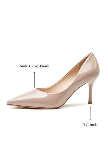 Ozzaro_Beige Bindaas Pointed Toe Heels _Online_at_Aza_Fashions