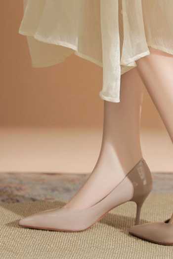 Shop_Ozzaro_Beige Bindaas Pointed Toe Heels 