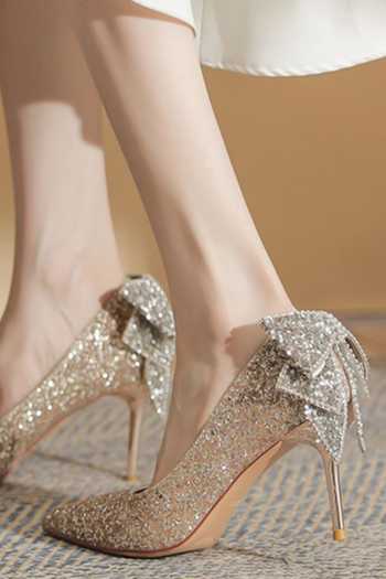 Ozzaro_Gold Anmol Rhinestone Studded Heels _at_Aza_Fashions