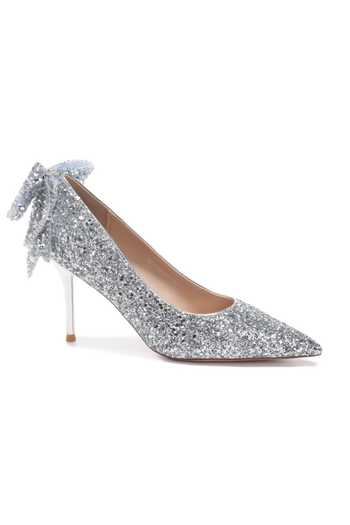 Shop_Ozzaro_Silver Anmol Rhinestone Studded Bow Stilletos _Online_at_Aza_Fashions