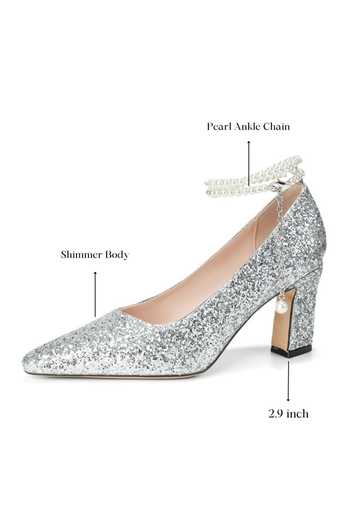 Ozzaro_Silver Pakeezah Glitter Embellished Heels _at_Aza_Fashions