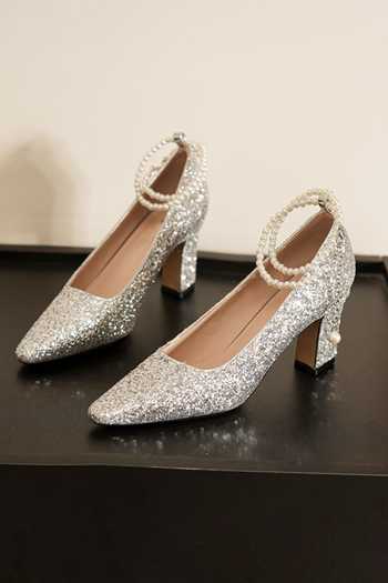 Shop_Ozzaro_Silver Pakeezah Glitter Embellished Heels _at_Aza_Fashions