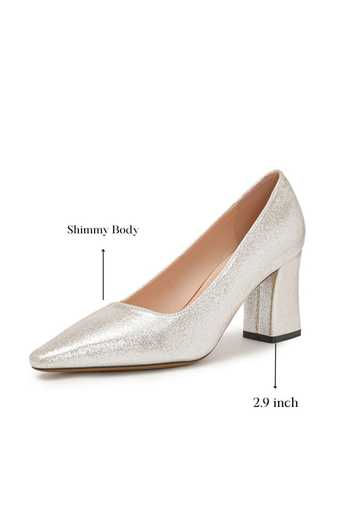 Ozzaro_Gold Andaaz Pu Leather Pointed Toe Block Heels _Online_at_Aza_Fashions