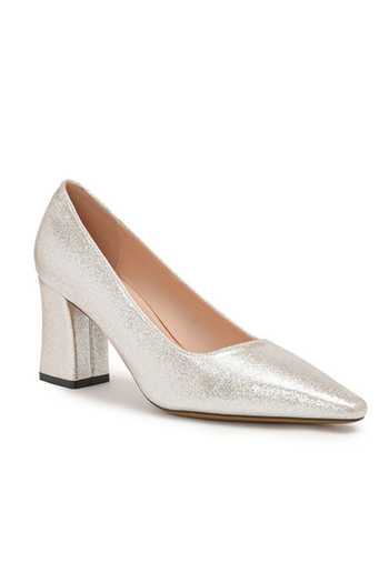 Buy_Ozzaro_Gold Andaaz Pu Leather Pointed Toe Block Heels _Online_at_Aza_Fashions