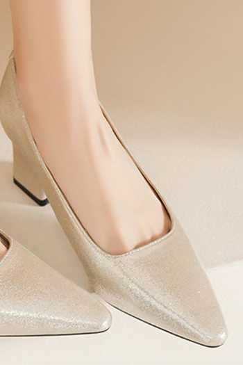 Shop_Ozzaro_Gold Andaaz Pu Leather Pointed Toe Block Heels _Online