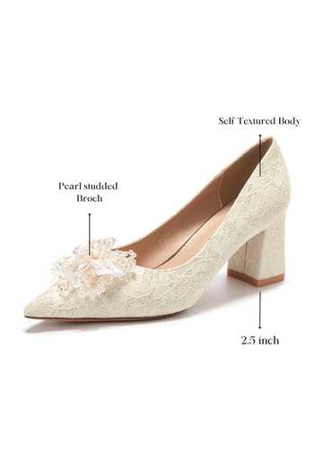 Buy_Ozzaro_Gold Phulkari Pointed Toe Block Heels _Online_at_Aza_Fashions