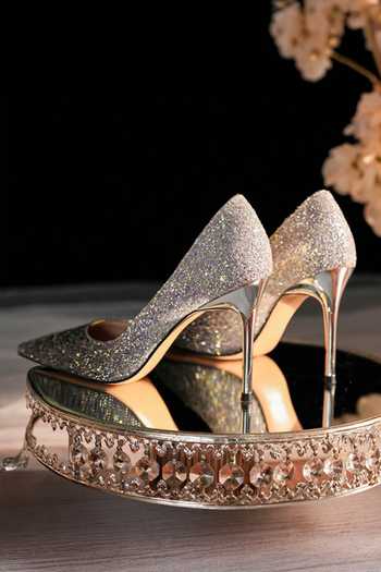 Buy_Ozzaro_Black Adaayein Glitter Shimmer Heels _Online
